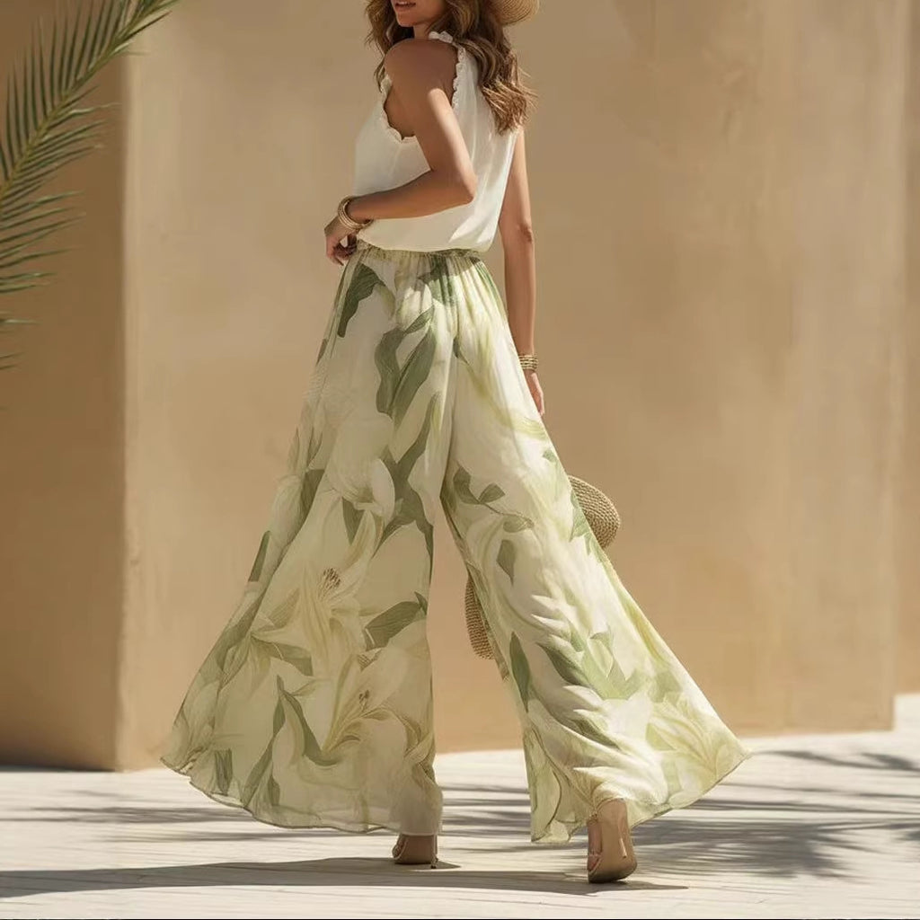 Spring New V-Neck Fitted Ruffle Elegant Dress